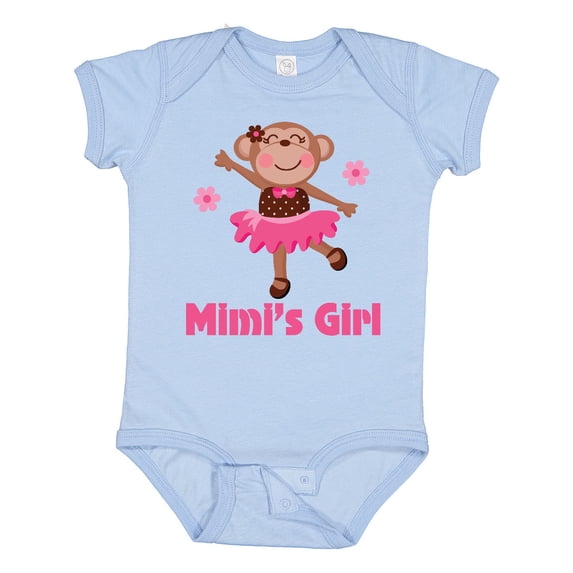 Inktastic Mimi's Girl monkey Girls Baby Bodysuit