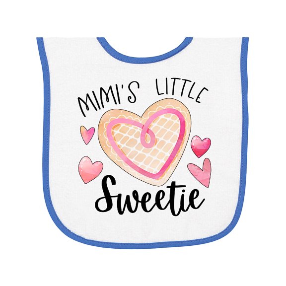 Inktastic Mimi's Little Sweetie with Heart Cookie Baby Terry Cloth Bib