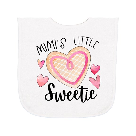 Inktastic Mimi's Little Sweetie with Heart Cookie Baby Terry Cloth Bib