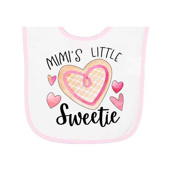 Inktastic Mimi's Little Sweetie with Heart Cookie Baby Terry Cloth Bib