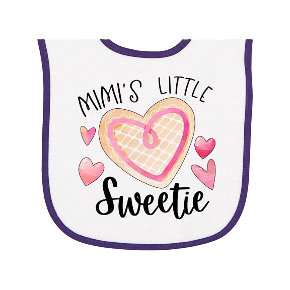 Inktastic Mimi's Little Sweetie with Heart Cookie Baby Terry Cloth Bib