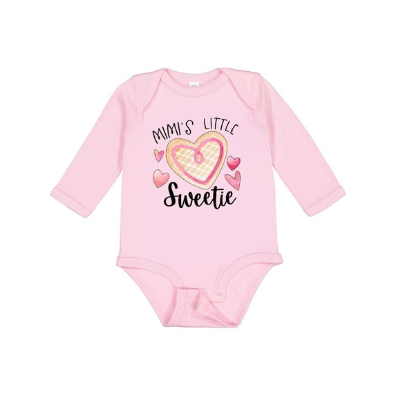 Inktastic Mimi's Little Sweetie with Heart Cookie Boys or Girls Long Sleeve Baby Bodysuit