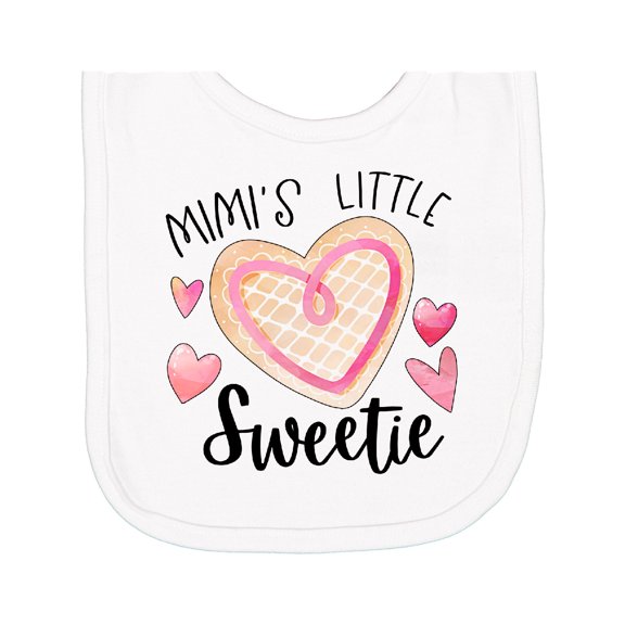 Inktastic Mimi's Little Sweetie with Heart Cookie Newborn Bib