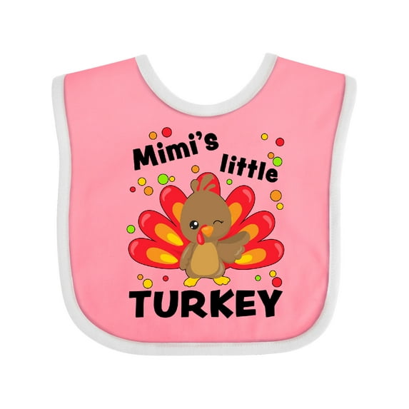 Inktastic Mimi's Little Turkey Boys or Girls Baby Bib