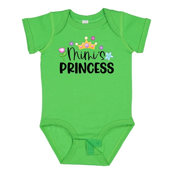 Inktastic Mimi's Princess Crown and Flowers Girls Baby Bodysuit