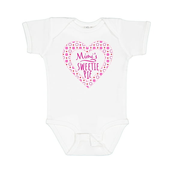 Inktastic Mimi's Sweetie Pie with Pink Hearts Boys or Girls Baby Bodysuit