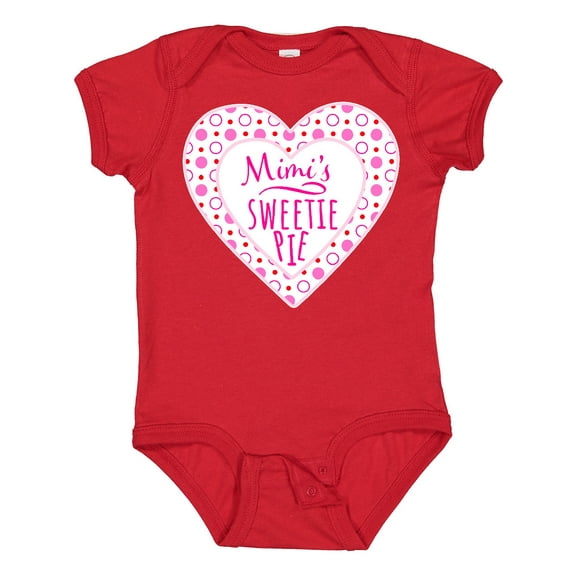 Inktastic Mimi's Sweetie Pie with Pink Hearts Boys or Girls Baby Bodysuit