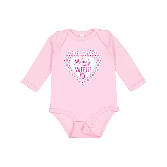 Inktastic Mimi's Sweetie Pie with Pink Hearts Boys or Girls Long Sleeve Baby Bodysuit