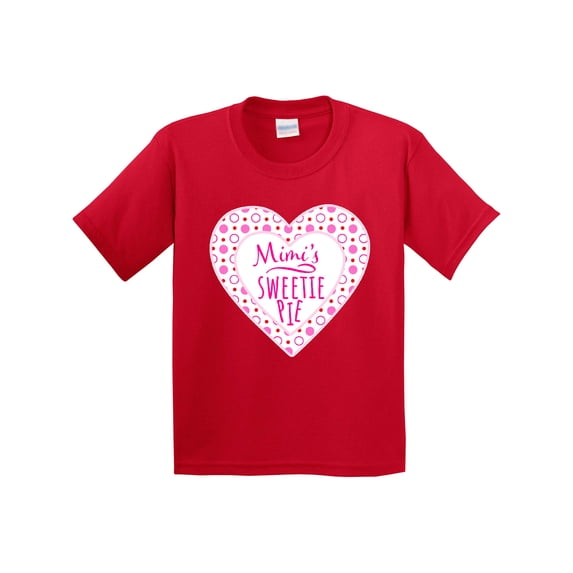 Inktastic Mimi's Sweetie Pie with Pink Hearts Youth T-Shirt