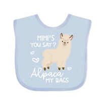 Inktastic Mimi's You Say Alpaca My Bags Boys or Girls Baby Bib