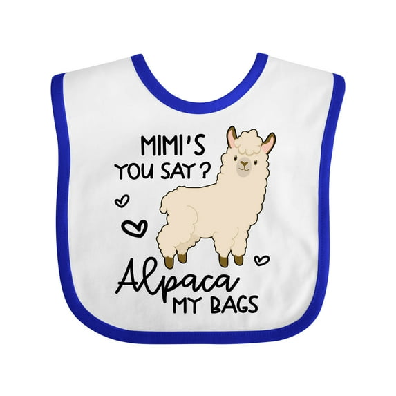 Inktastic Mimi's You Say Alpaca My Bags Boys or Girls Baby Bib