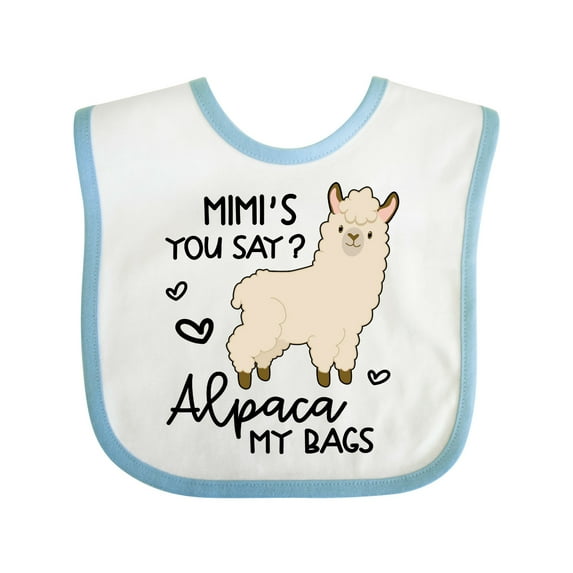 Inktastic Mimi's You Say Alpaca My Bags Boys or Girls Baby Bib