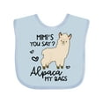 thumbnail image 1 of Inktastic Mimi's You Say Alpaca My Bags Boys or Girls Baby Bib, 1 of 4