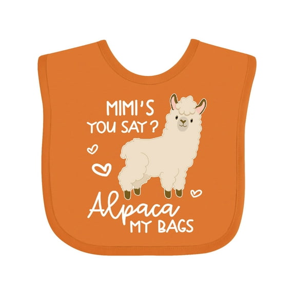 Inktastic Mimi's You Say Alpaca My Bags Boys or Girls Baby Bib