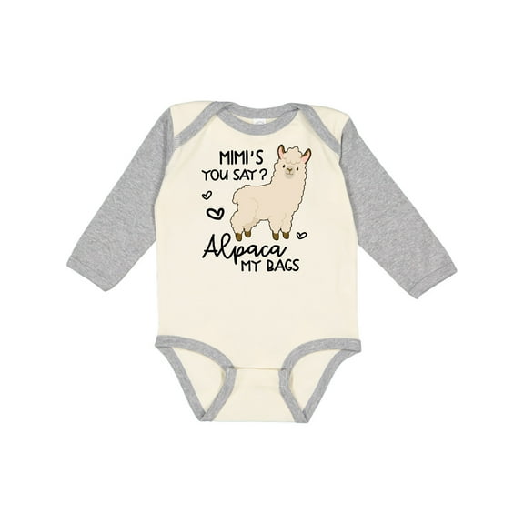 Inktastic Mimi's You Say Alpaca My Bags Boys or Girls Long Sleeve Baby Bodysuit