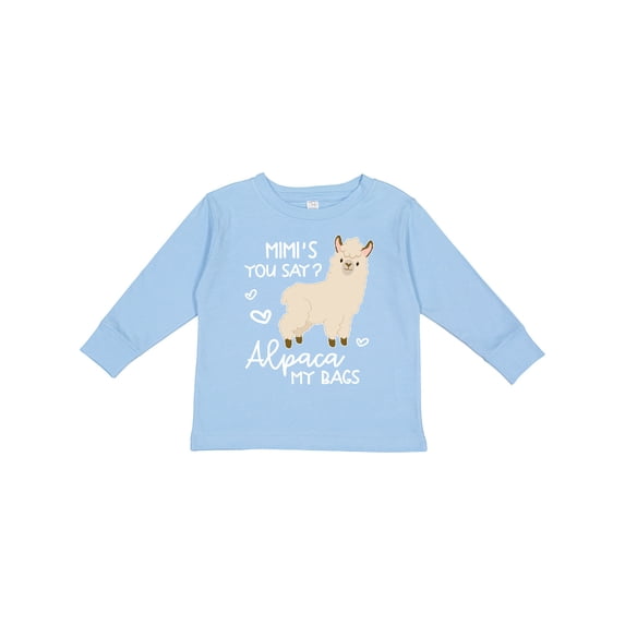 Inktastic Mimi's You Say Alpaca My Bags Boys or Girls Long Sleeve Toddler T-Shirt