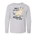 thumbnail image 1 of Inktastic Mimi's You Say Alpaca My Bags Long Sleeve Youth T-Shirt, 1 of 5