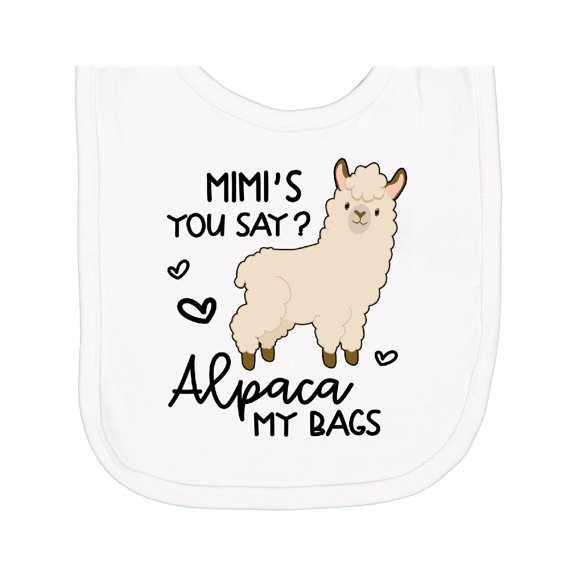 Inktastic Mimi's You Say Alpaca My Bags Newborn Bib