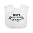 thumbnail image 1 of Inktastic Mimis Little Cowboy with Cowboy Hat and Boots Boys Baby Bib, 1 of 4
