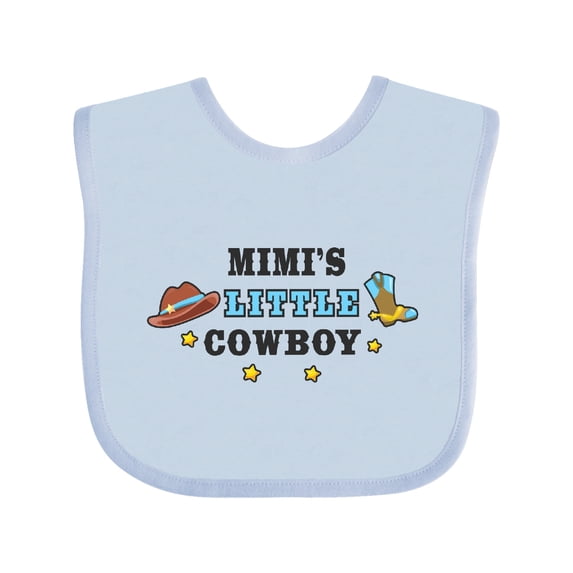 Inktastic Mimis Little Cowboy with Cowboy Hat and Boots Boys Baby Bib