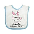 thumbnail image 1 of Inktastic Mimis Snuggle Bunny Easter Girls Baby Bib, 1 of 4