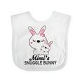 thumbnail image 1 of Inktastic Mimis Snuggle Bunny Easter Girls Baby Bib, 1 of 4