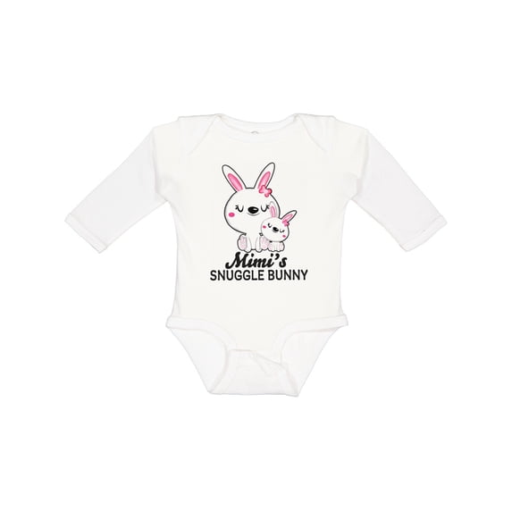 Inktastic Mimis Snuggle Bunny Easter Girls Long Sleeve Baby Bodysuit