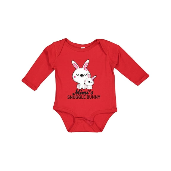 Inktastic Mimis Snuggle Bunny Easter Girls Long Sleeve Baby Bodysuit