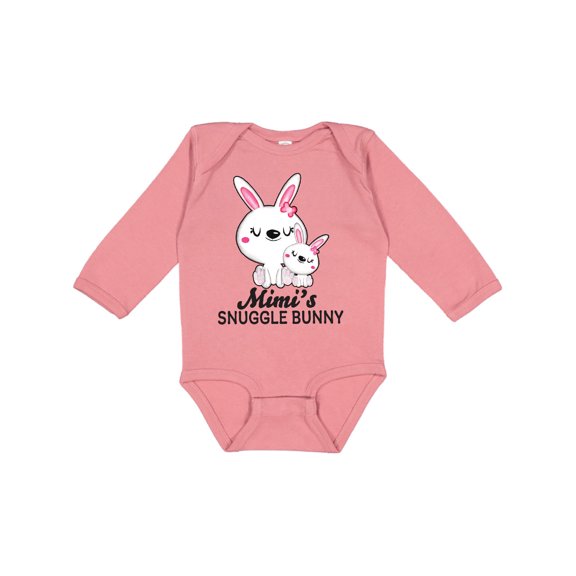 Inktastic Mimis Snuggle Bunny Easter Girls Long Sleeve Baby Bodysuit