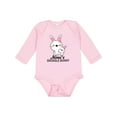 thumbnail image 1 of Inktastic Mimis Snuggle Bunny Easter Girls Long Sleeve Baby Bodysuit, 1 of 5