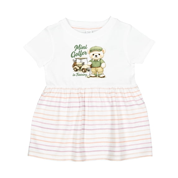 Inktastic Mini Golfer in Training Girls Baby Dress