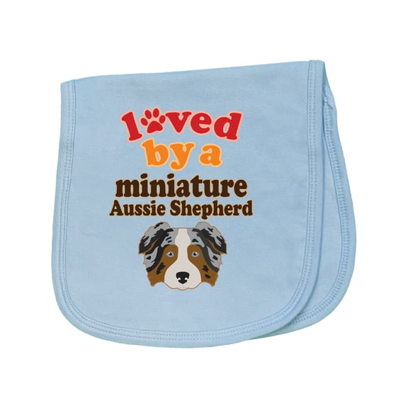 Inktastic Miniature Australian Shepherd Mini Aussie Baby Burp Cloth