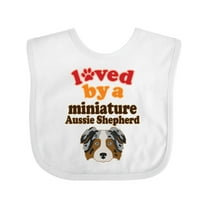 Inktastic Miniature Australian Shepherd Mini Aussie Boys or Girls Baby Bib