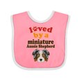 thumbnail image 1 of Inktastic Miniature Australian Shepherd Mini Aussie Boys or Girls Baby Bib, 1 of 4