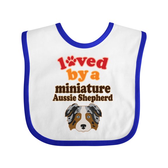 Inktastic Miniature Australian Shepherd Mini Aussie Boys or Girls Baby Bib