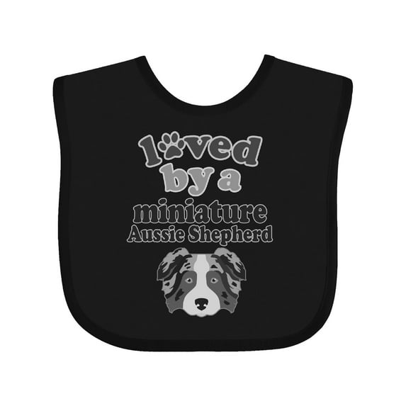 Inktastic Miniature Australian Shepherd Mini Aussie Boys or Girls Baby Bib