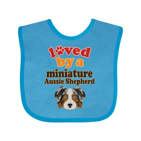 Inktastic Miniature Australian Shepherd Mini Aussie Boys or Girls Baby Bib