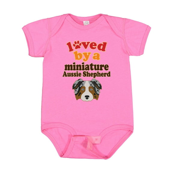 Inktastic Miniature Australian Shepherd Mini Aussie Boys or Girls Baby Bodysuit