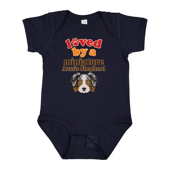Inktastic Miniature Australian Shepherd Mini Aussie Boys or Girls Baby Bodysuit