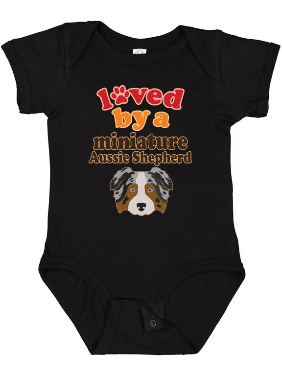 Miniature Australian Shepherd Mini Aussie Boys or Girls Baby Bodysuit