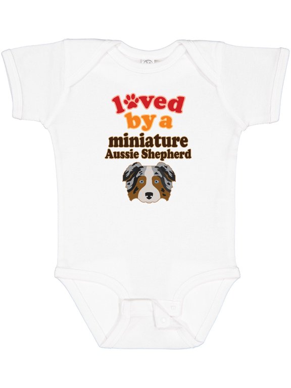 Miniature Australian Shepherd Mini Aussie Boys or Girls Baby Bodysuit
