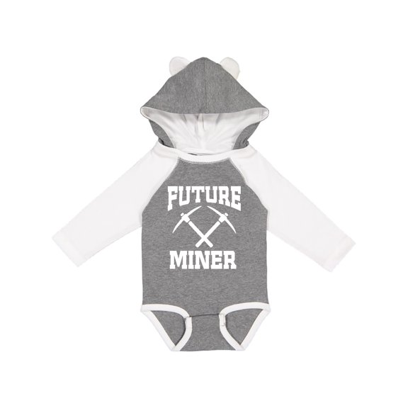 Inktastic Mining Future Miner Boys or Girls Long Sleeve Baby Bodysuit