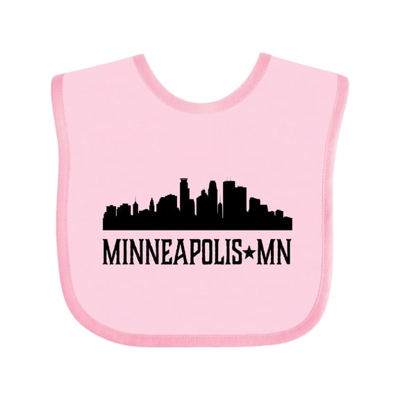 Inktastic Minneapolis Minnesota City Skyline Boys or Girls Baby Bib