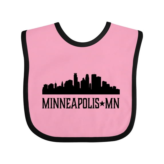 Inktastic Minneapolis Minnesota City Skyline Boys or Girls Baby Bib
