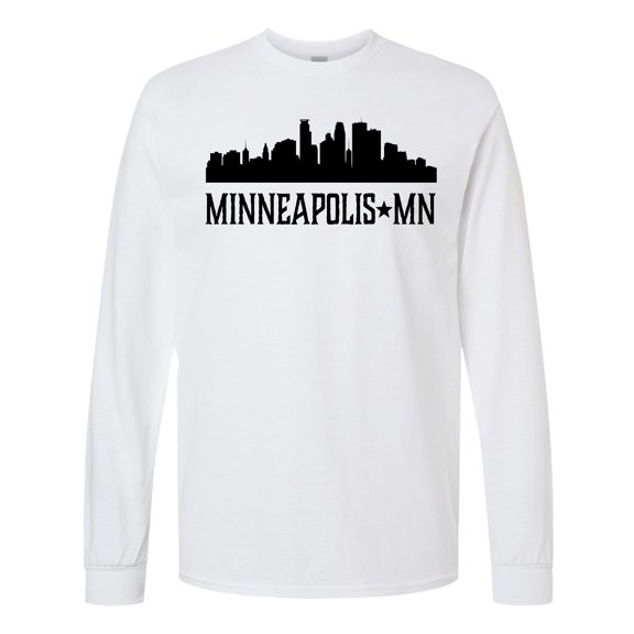 Inktastic Minneapolis Minnesota City Skyline Long Sleeve T-Shirt