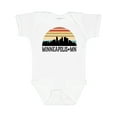 thumbnail image 1 of Inktastic Minneapolis Minnesota Skyline Retro Sunset Boys or Girls Baby Bodysuit, 1 of 5