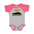 thumbnail image 1 of Inktastic Minneapolis Minnesota Skyline Retro Sunset Boys or Girls Baby Bodysuit, 1 of 5