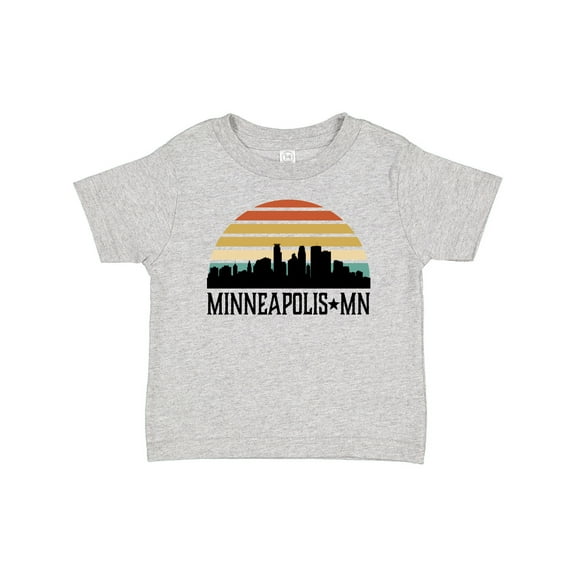 Inktastic Minneapolis Minnesota Skyline Retro Sunset Boys or Girls Baby T-Shirt