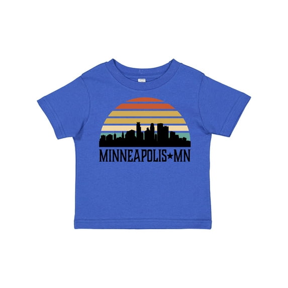 Inktastic Minneapolis Minnesota Skyline Retro Sunset Boys or Girls Toddler T-Shirt