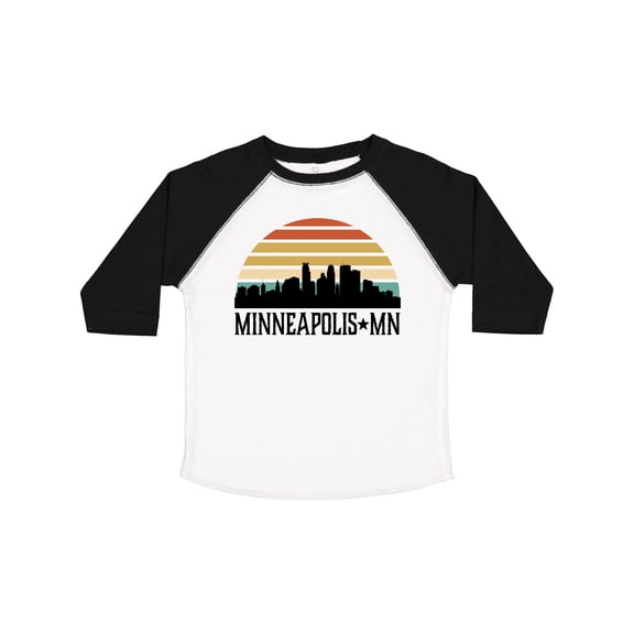 Inktastic Minneapolis Minnesota Skyline Retro Sunset Boys or Girls Toddler T-Shirt